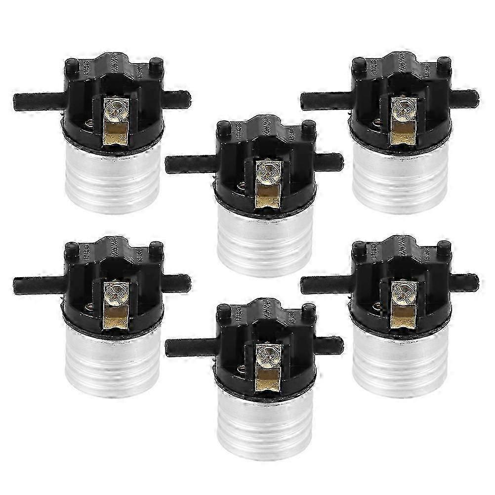 E26 Push Switch Light Socket Replacement compatible Home Use 6 Pcs Multi Color Easy Installation