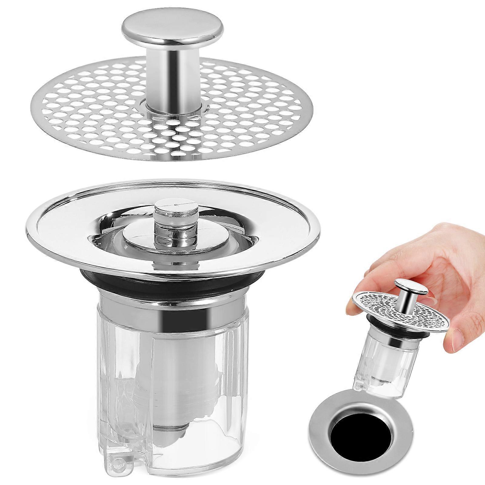 Sink Bounce Core Drain Strainer Copper Basin Drain Filter for Kitchen Use