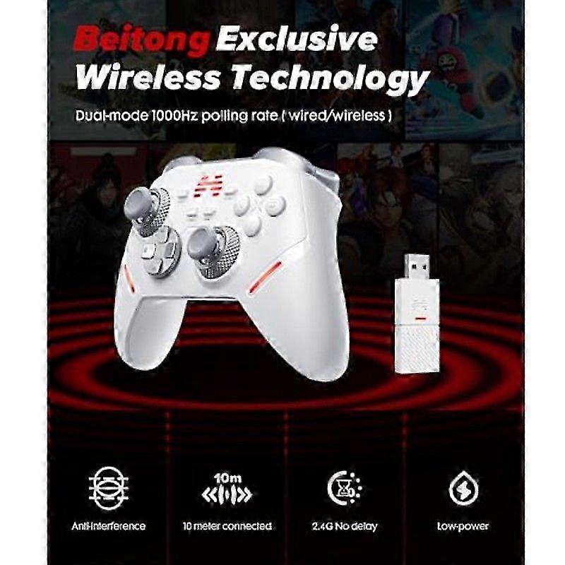 KP40 Wireless Controller compatible with PC with TMR Joysticks with Bluetooth & 2.4g Gamepad