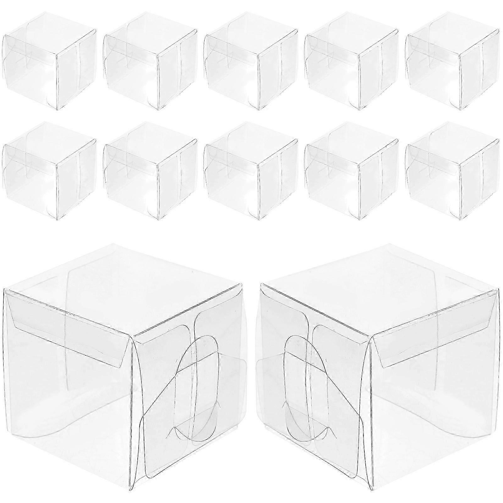 Transparent PVC Storage Boxes for 20Pcs Candy Gift Packaging