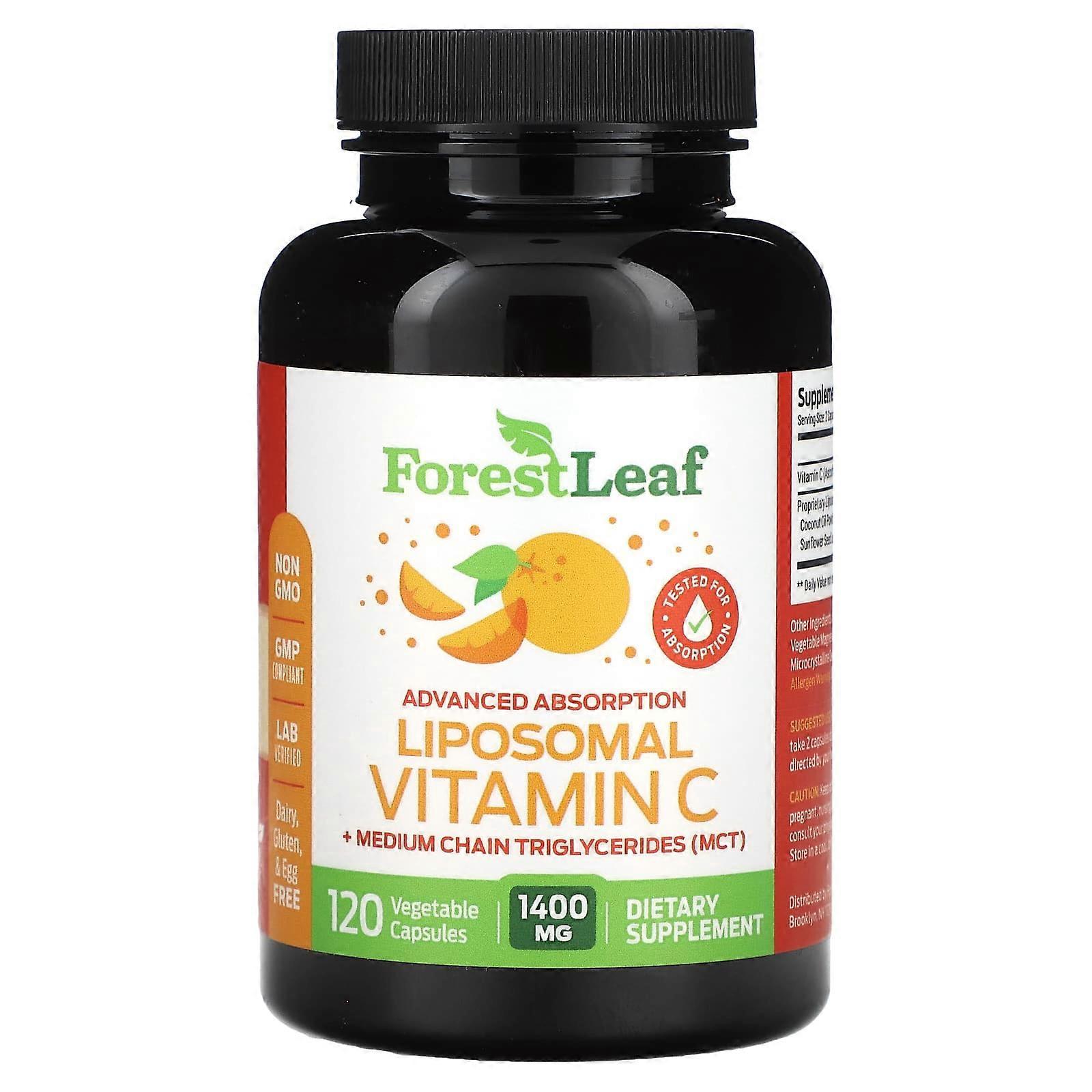 Forest Leaf, Liposomal Vitamin C, 120 Vegetable Capsules, 2-Pack
