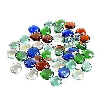Aquarium Decorative Stones 200g Multicolor Round Crystal Pebbles for Fish Tank Landscape 26-27
