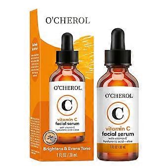 Vitamin-C-Serum für das Gesicht, Anti-Aging-Gesichtsserum mit Hyaluronsäure und Vitamin E, aufhellende Formel zur Verbesserung des Erscheinungsbildes von Pigmentflecken
