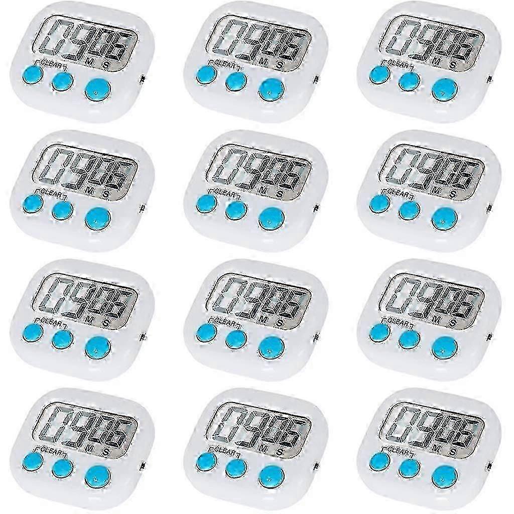 12 Pack Digital Kitchen Timer With On/off Switch, Loud Alarm cy