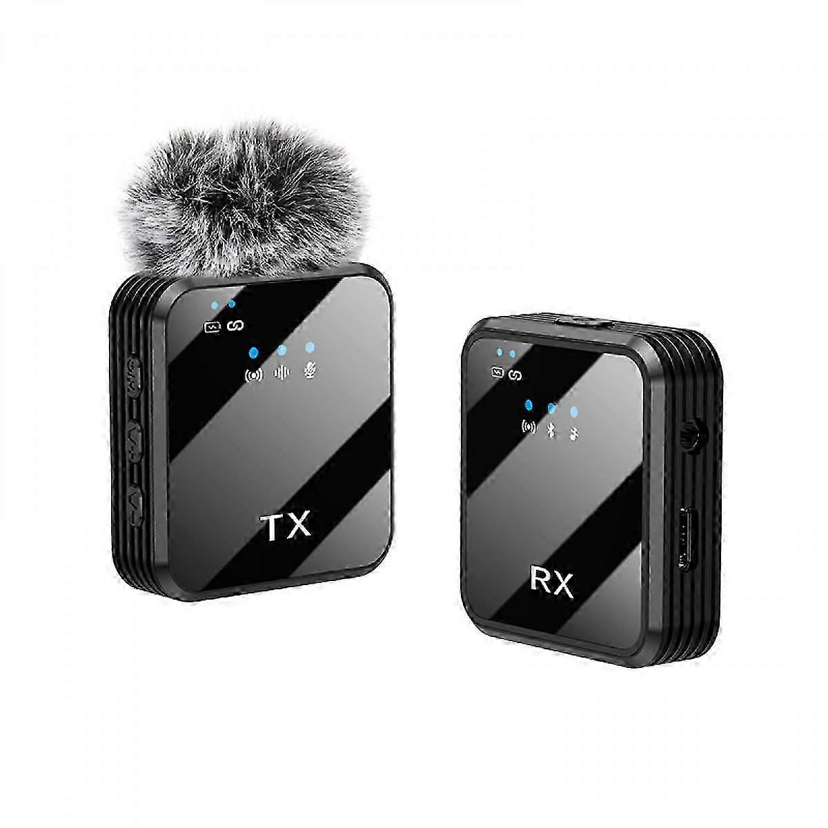 Wireless Lavalier Microphone, Noise-Canceling, 360 Omnidirectional, 30m Range for Content Creators, Compatible with iPhone, Android, and More