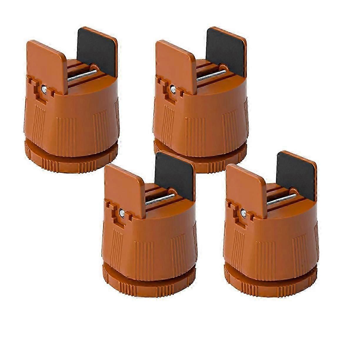 Bed Risers Adjustable Furniture Risers,Table Desk Chair Risers with Clamp, Bed Frame Risers Height Adjustable Brown