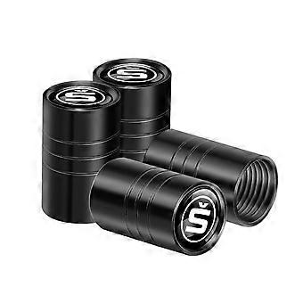 4PCS Car S Badge Wheel Tires Valve Caps Tyre Valve Stem Covers for Skoda Octavia 3 2 1 Fabia Superb 2 3 Rapid Karop Kodiaq Scala shry