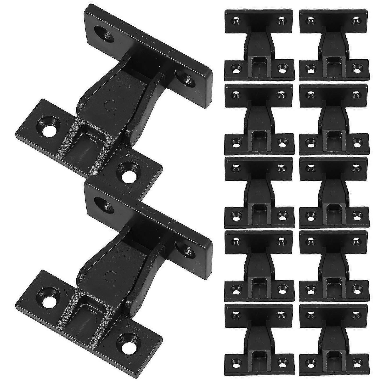 Plastic Wall Panel Hardware Bracket for Cabinet Installation, Adjustable Height, 12-Pack