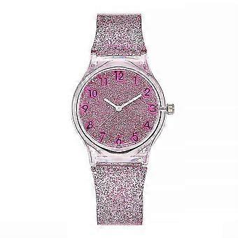 Kids Fashion Watch Colorful Shining Wrist Watch Creative Quartz Watch Wrist Decoration Rosy
