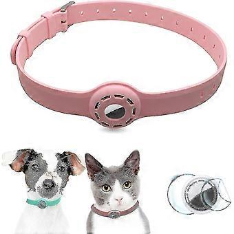 Airtag Dog Collar Holder with Protective Film, Soft Silicone Pet Collar 9-19.5inch
