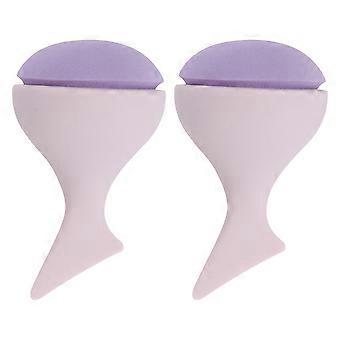Makeup Powder Puff for Dry Wet Dual-Use 2Pcs Pink