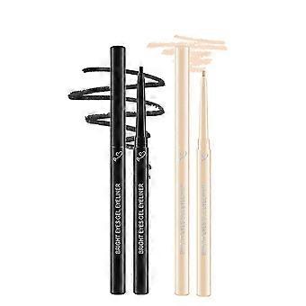 Gel Eyeliner Waterproof and Smudgeproof Dual Color Stick with Sharpener - 2 Pcs Matte Glitter