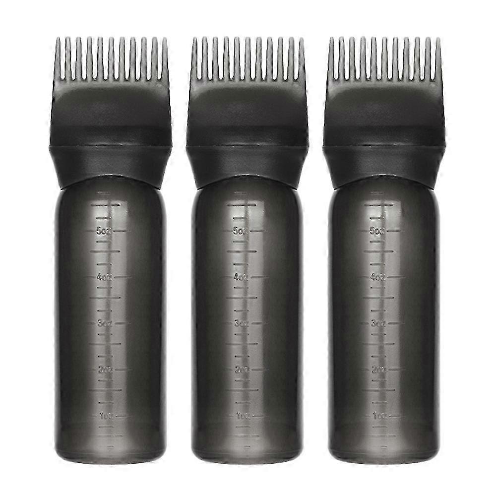 3 pcs Root Comb Applicator Bottle Hair Dye Root Applicator Bottle Scale Root Applicator Bottle
