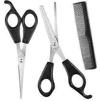 Juego de tijeras para el cabello, barberos o uso doméstico - Acero inoxidable