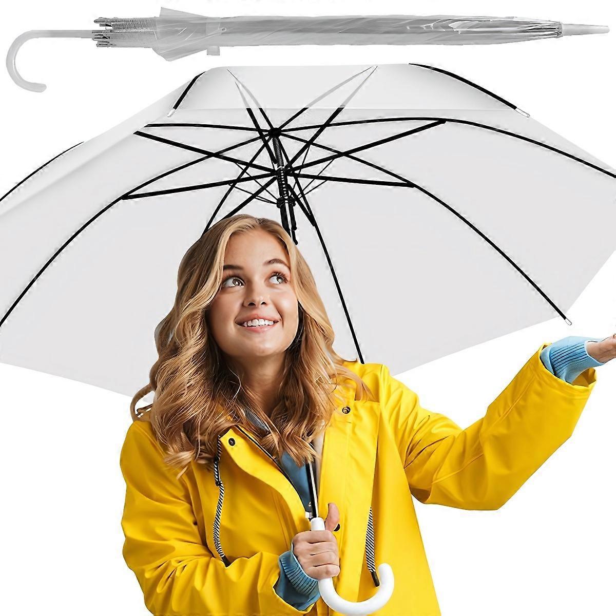 Guarda-chuva branco transparente