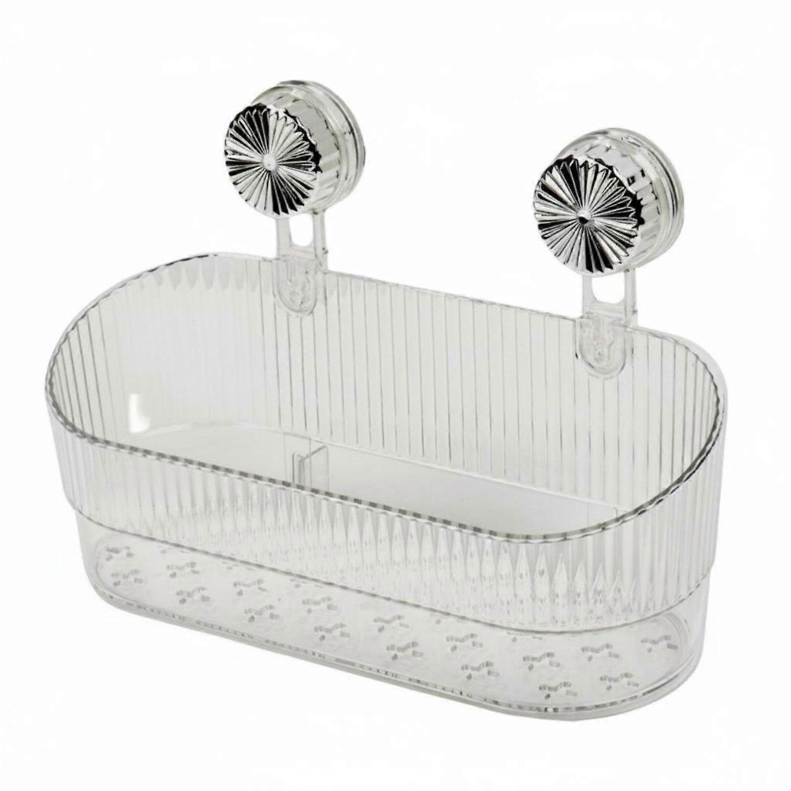 Suction Wall Shelf Space Saving No Drill Shower Shelf Removable Suction Cup