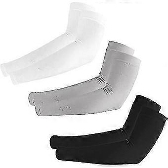 Dww-3 Paires Manchette Bras Homme, Manchettes De Bras Sport De Compression Unisexe Hommes Femmes Soie Glac Manche De Protection Solaire Lastique Respi