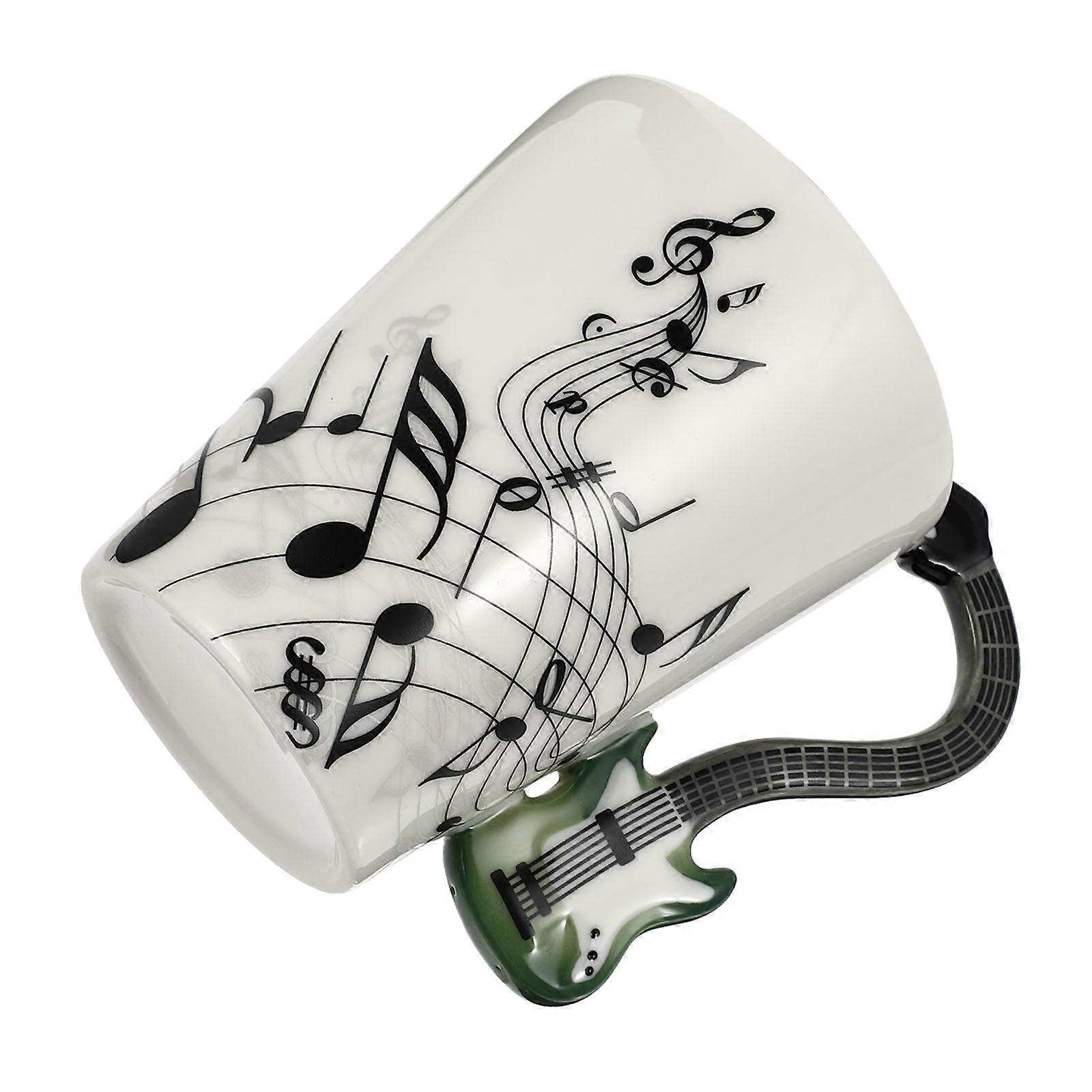 Practical Ceramic Mug for Beverage Drinking 3Pcs Musical Note Design