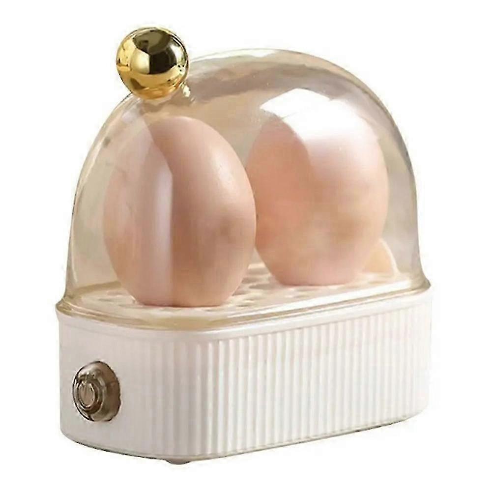 Electric Egg Boiler Automatic Cooker Rapid Egg Boiler Breakfast Machine Multi-Function Egg Cooker 2 Eggs EU Plug White