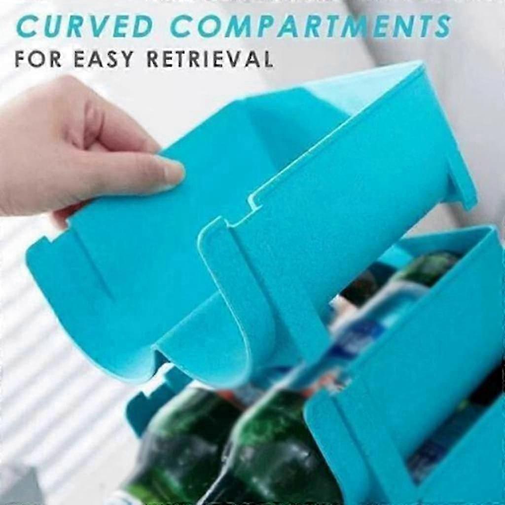 Ln-3 Pack Refrigerator Stackable Wine Rack - Plastic Organizer For Wine Storage