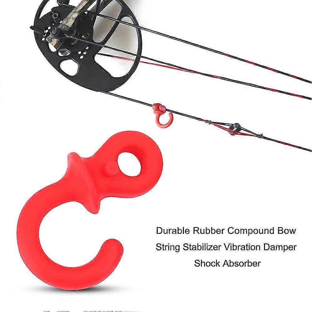 4Pcs Durable Rubber Compound Bow String Stabilizer Vibration Damper Shock Absorber(Red)