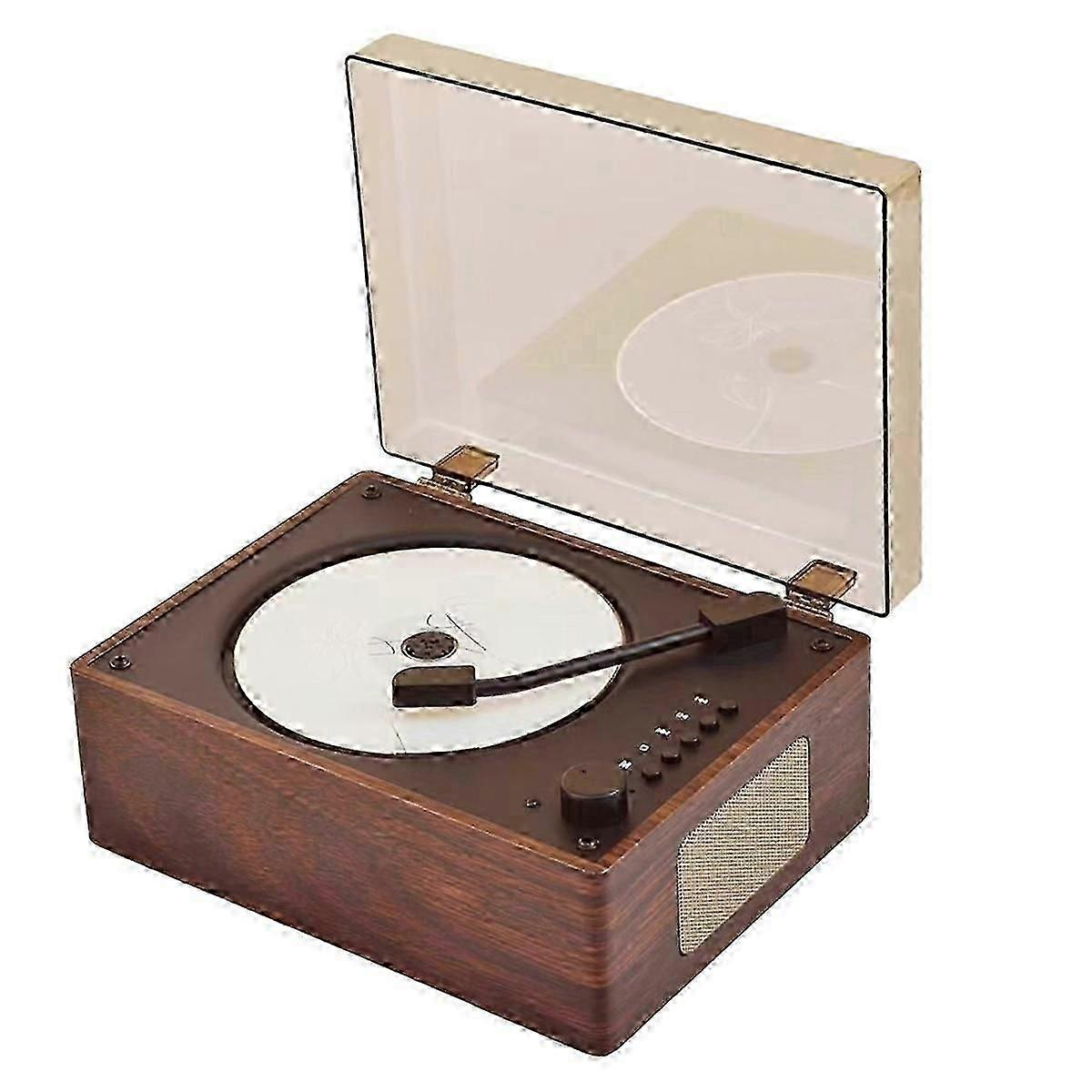 Lecteur CD rétro rechargeable, compatible Bluetooth 5.0, compatible CD, USB, AUX 3,5 mm