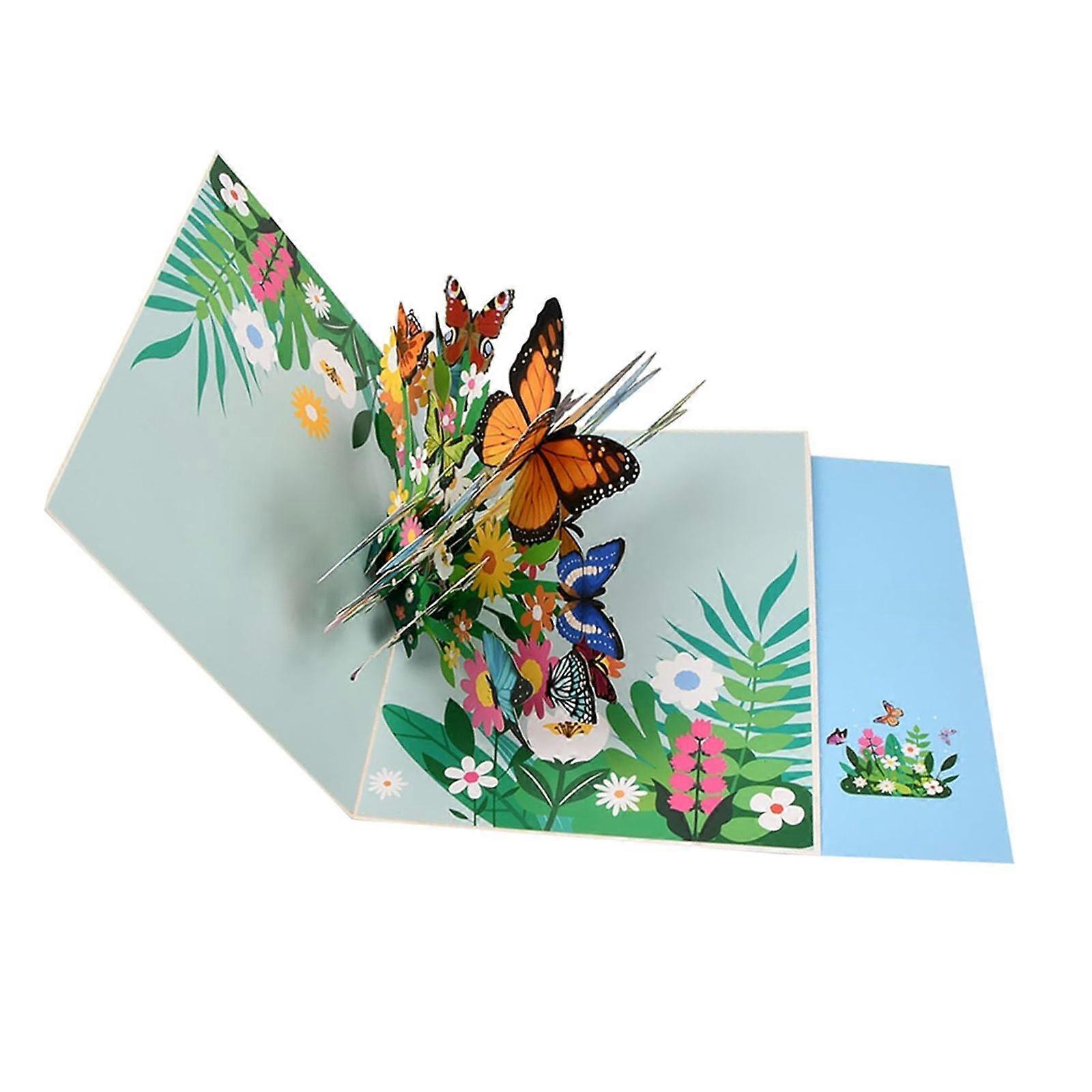 Butterfly Flower Pop-Up Card Creative Interactive Gift