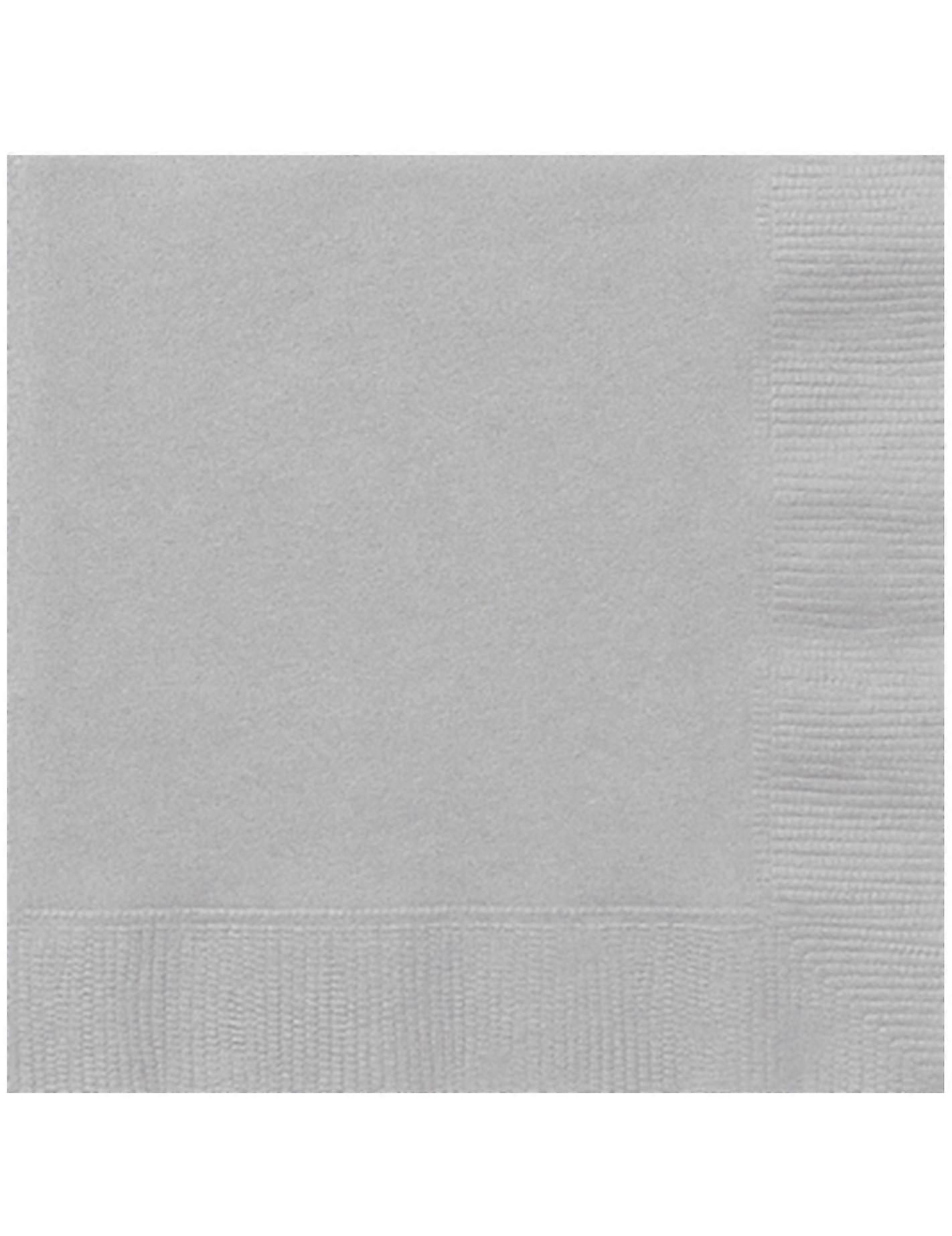 20 Silver Paper Napkins 33 x 33 cm