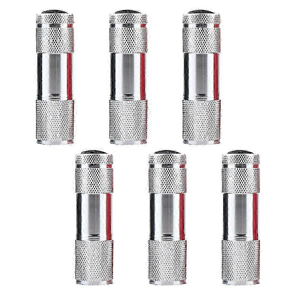 6pcs 9led Violet Light Flashlight, Uv Money Detector Lamp