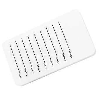 White Acrylic Eyelash Extension Display Board Tray with 7-15mm Scale, Reusable Lash Holder for Salon and Home Use, 1Pcs