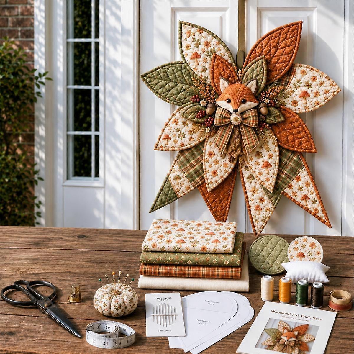 Oversized Quilted Bow Sewing Kit DIY patchwork kit