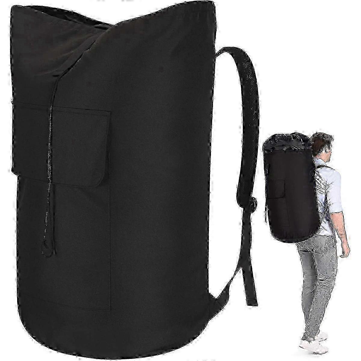 Laundry Backpack 115L Extra Large 600D Oxford Padded Straps Drawstring Foldable for Dorm Apartment