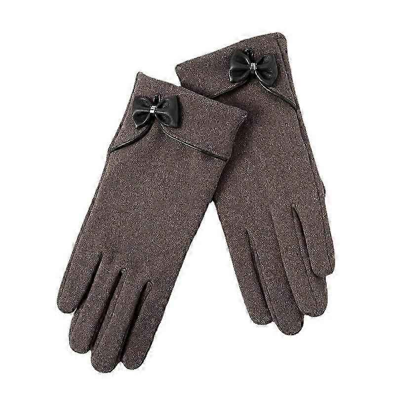 Winter Women'S Warm Bow Gloves