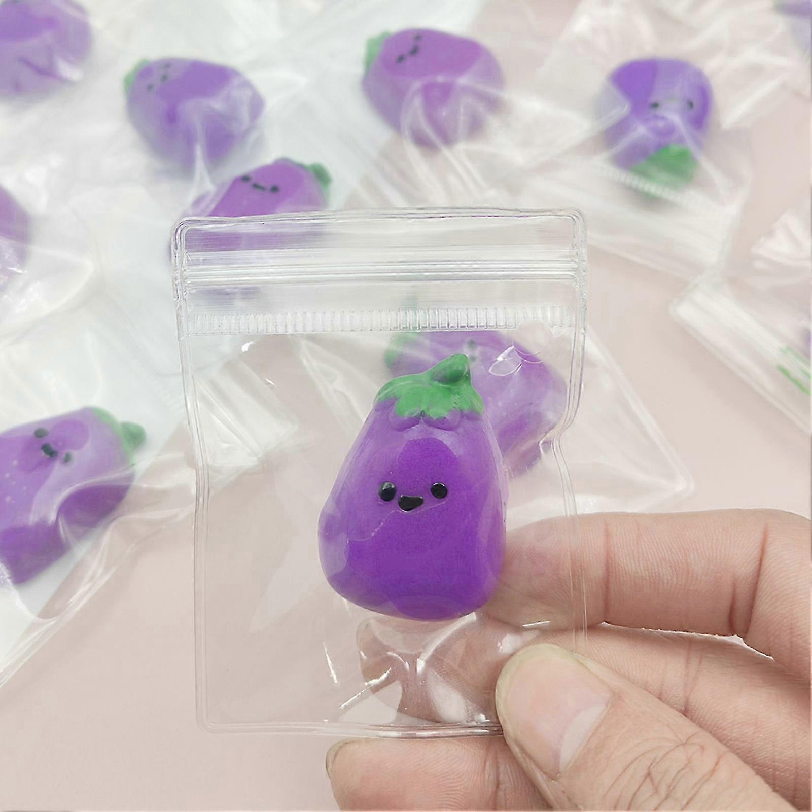 Smiling Eggplant TPR Squeeze Toy