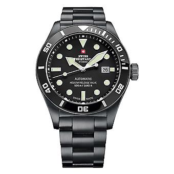 Polshorloge rond met metalen armband Automatisch Analoog Herenhorloge met Rvs Armband SMA34075.04
