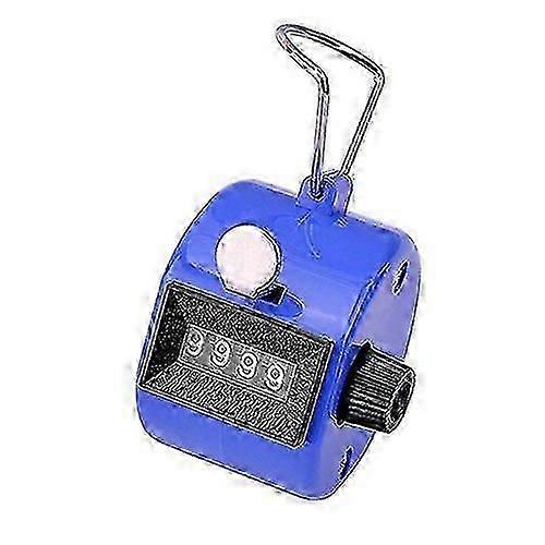 Handy, four-digit counter with click function. Manual. Blue. High quality.