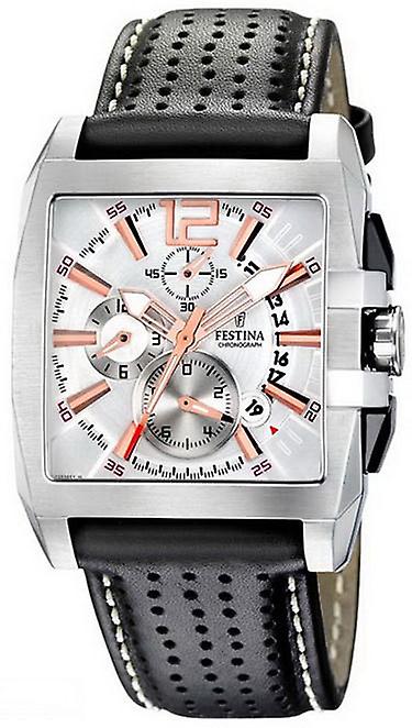 Festina f16363/1 Quartz Analog Man Watch with Cowskin Bracelet F16363/1
