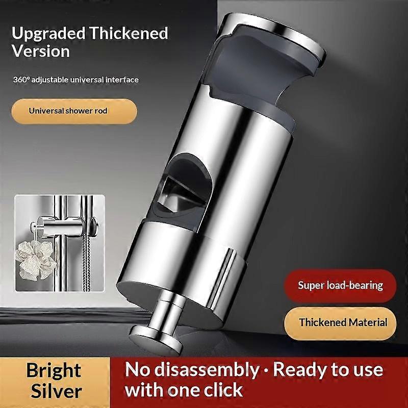 Round Pipe Shower Head Holder Rotatable Adjustable Bathroom Slide Bar Shelf Replacement Riser Rail Bracket