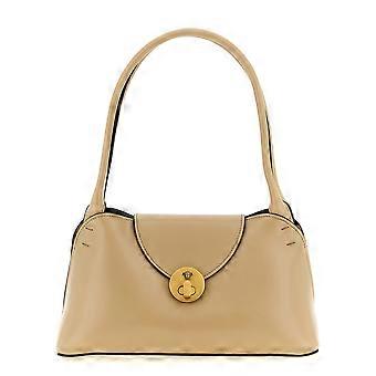 Versace Beige Calfskin Shoulder Bag
