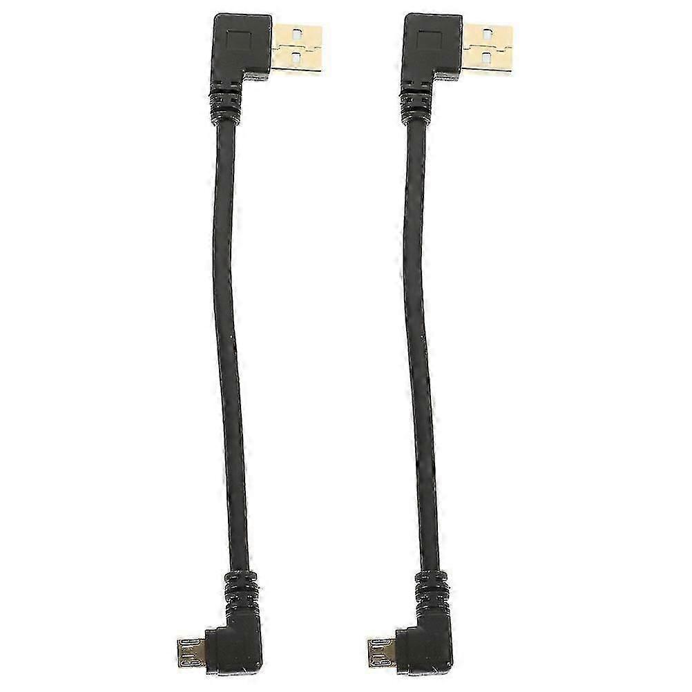 2pcs Right Angle Micro Usb Cable Micro Usb 90 Degree Adapter Data Sync Cable AMN