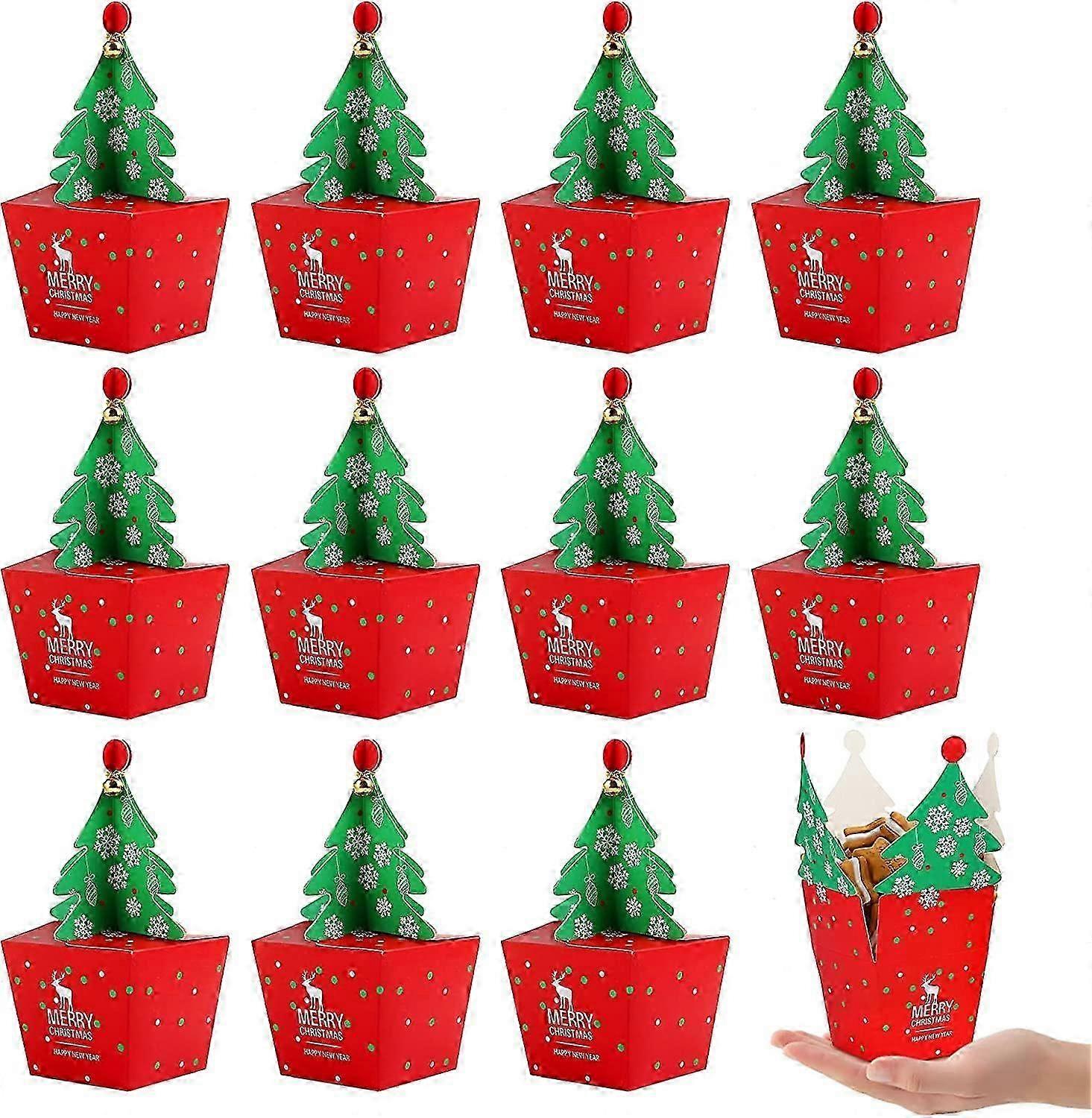 24 stycken julklappsaskar, kakaskar, juldekorationspresentaskar