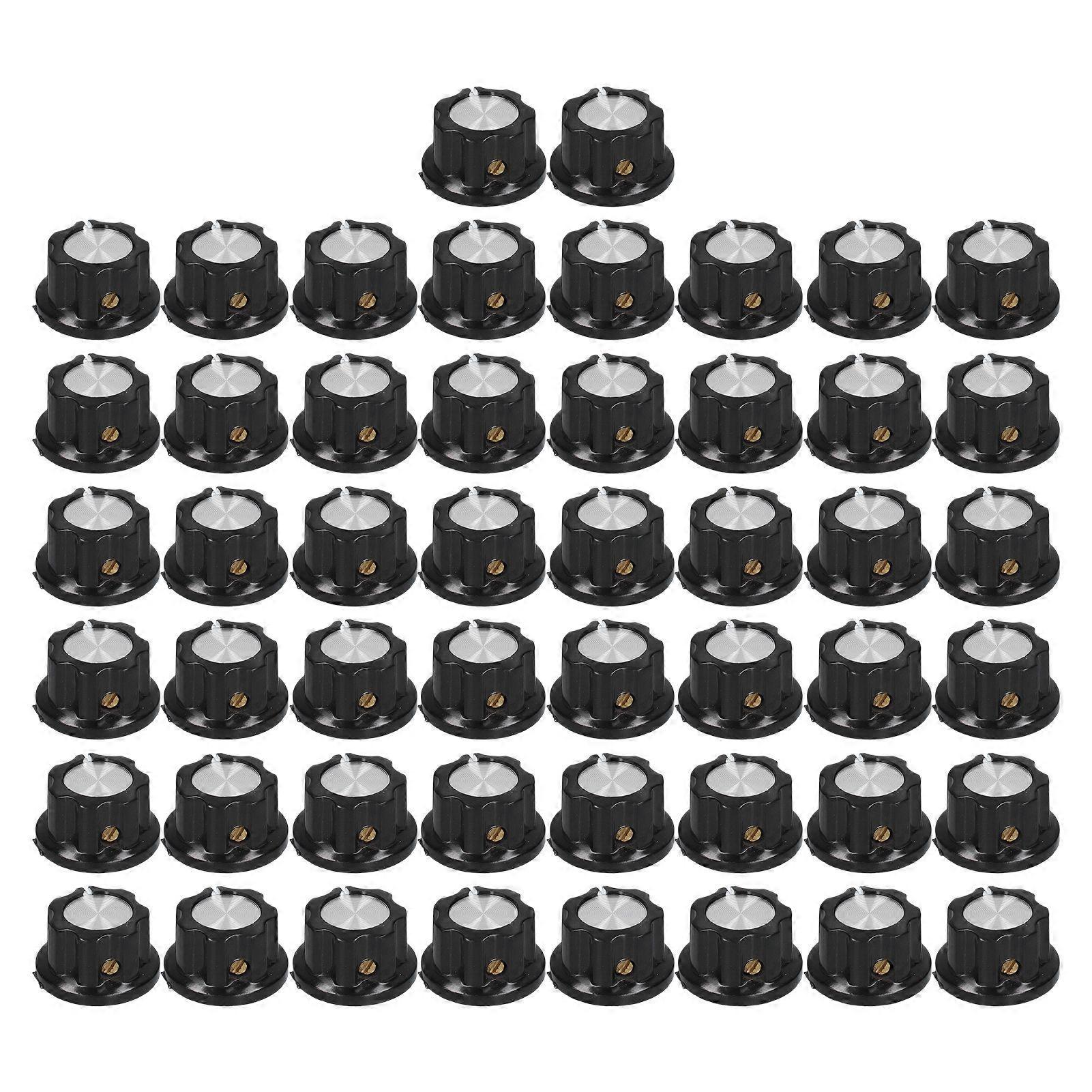 50Pcs Potentiometer Knob Engineering Plastic Brass Core Control Knobs Replacement 20mm BEMA02 YEMAA