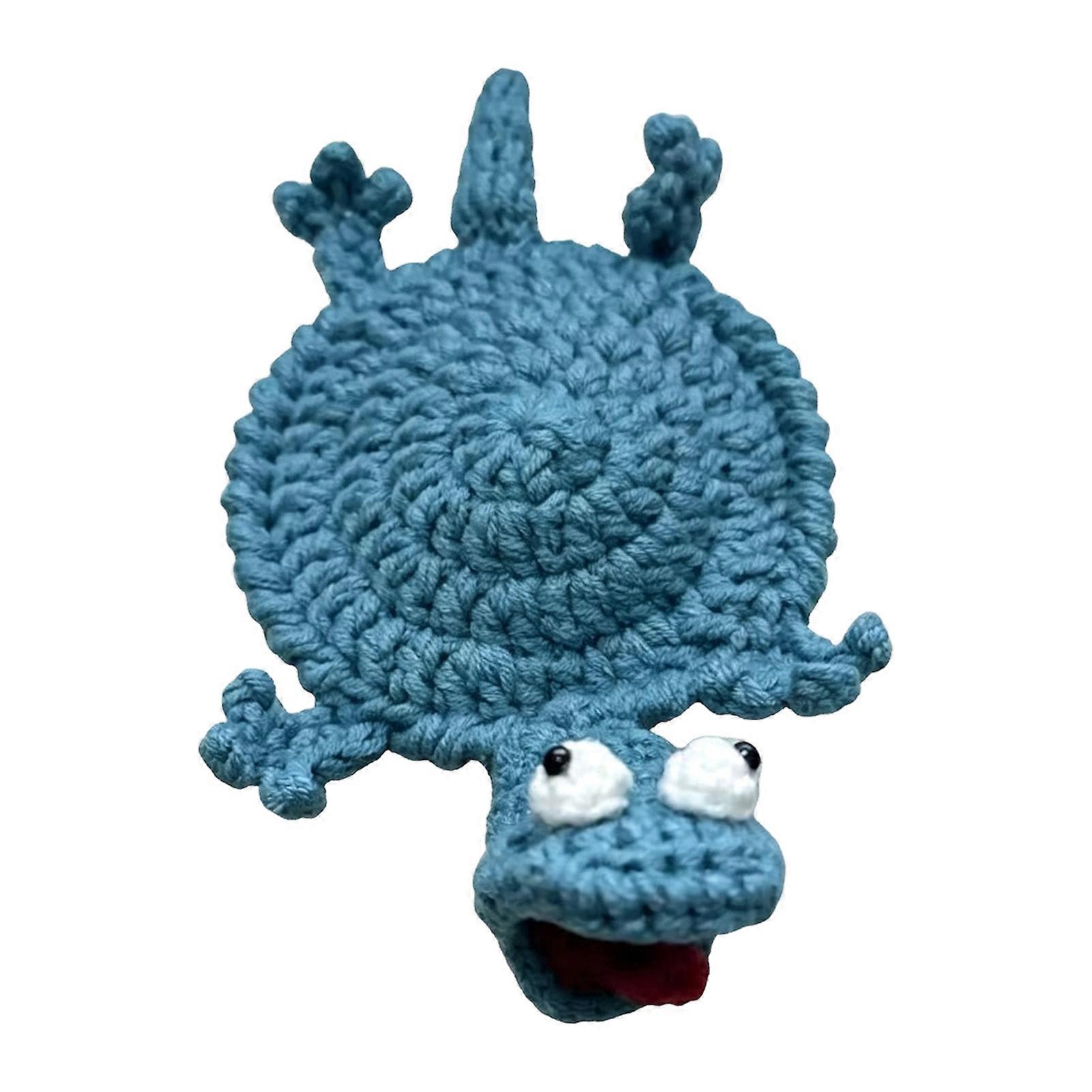 Thermal Wool Lizard Coaster Hand Crocheted