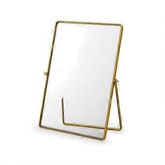 Gold-Finish Adjustable Mirror