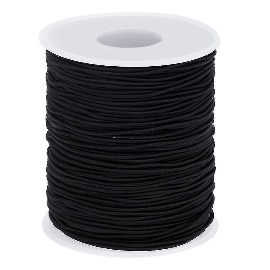 Elastic String For Bracelets, Jewelry String (1.2mm, 109 Yards, Black)