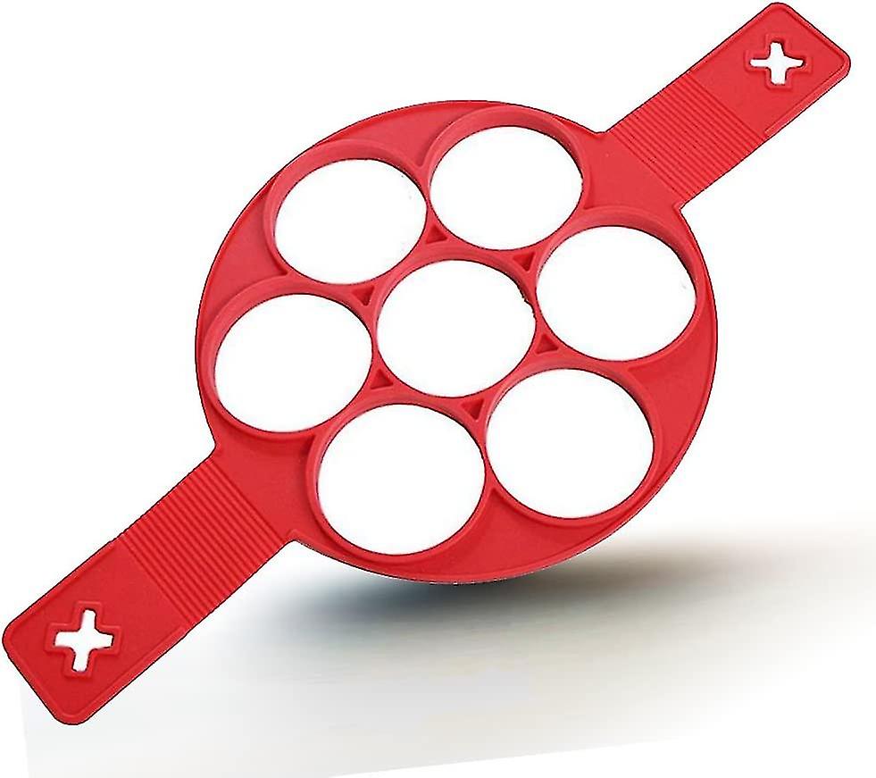 Silicone Baking Mould Egg Maker Pancake Flipper Egg Ring Nonstick Round Egg Rings 7 Circles