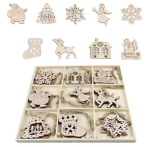 חג המולד יצירתי Diy קישוט ערכת מתנה ערכת מתנה תליון שבב עץ בעבודת יד, סגנון:jm02030