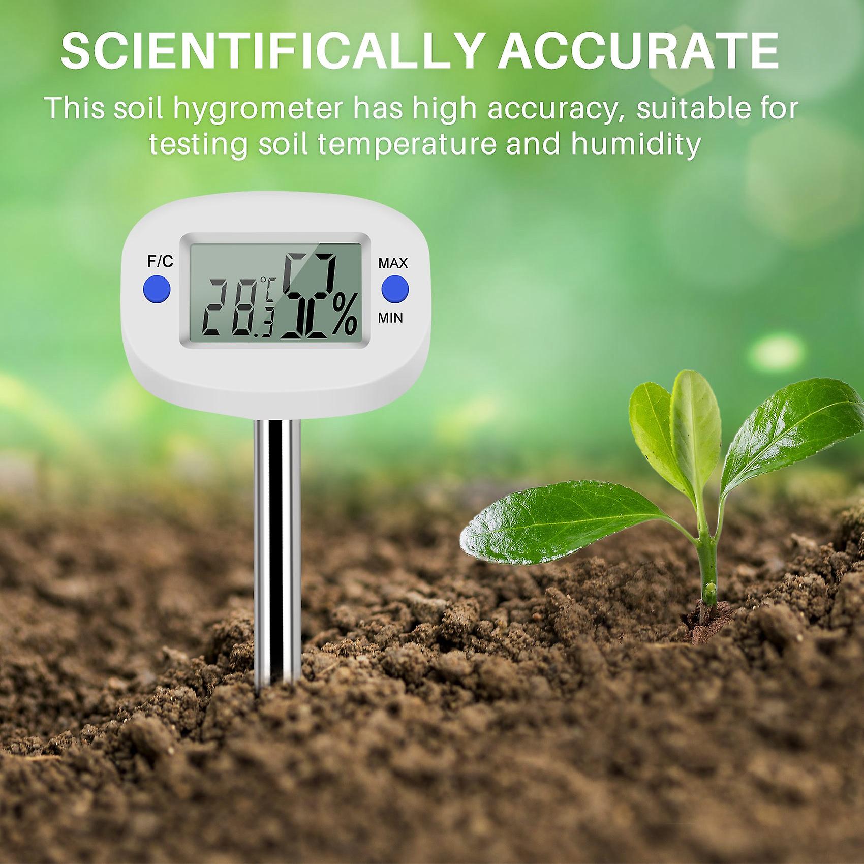 TA290 Digital Soil Hygrometer Moisture Meter Temperature Humidity Tester with Probe for Gardening F