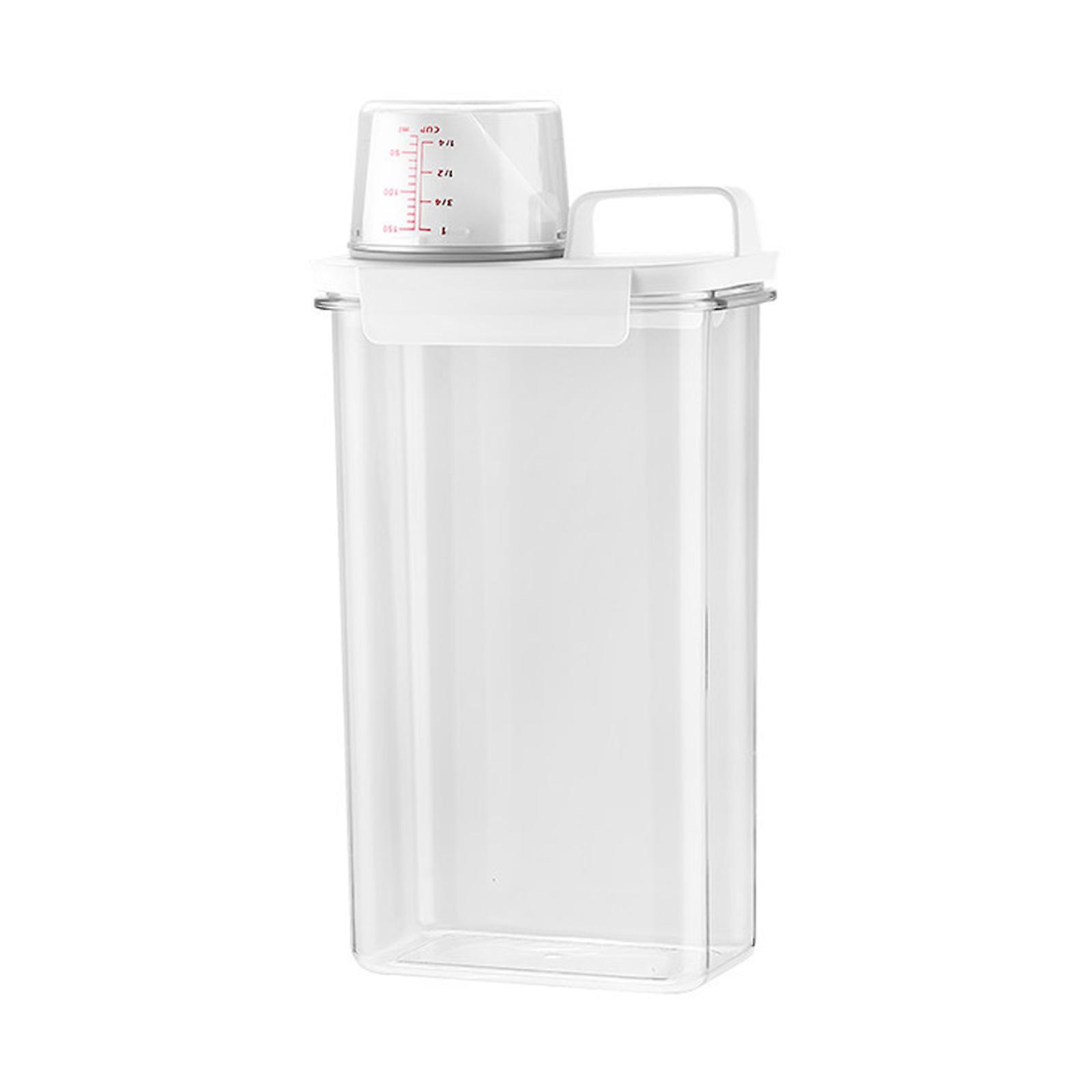 Laundry Detergent Storage Box with Handle and Lid Sub-Bottling Washing Powder