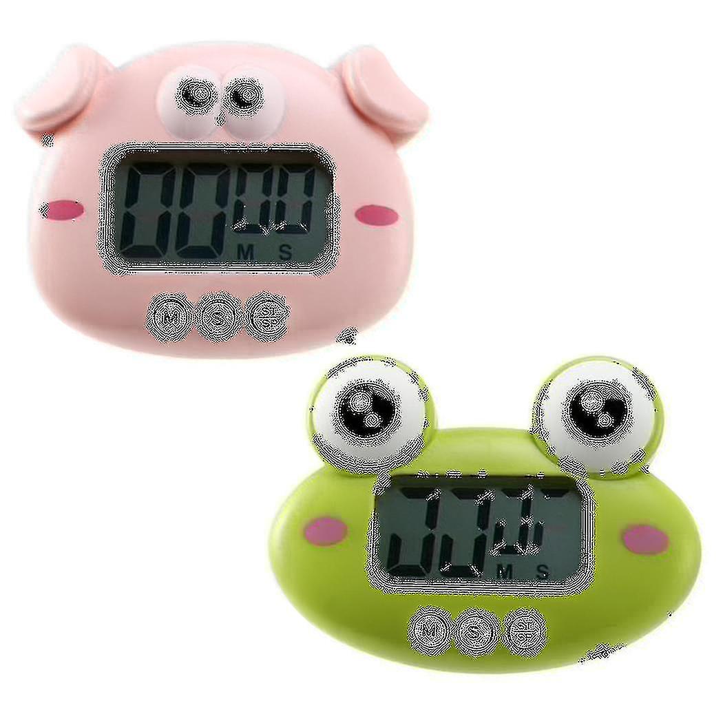 Kitchen Timer 2 Pieces, Cute Cartoon Animal Countdown Timer, Digital Cooking Timer With Magnetic, -